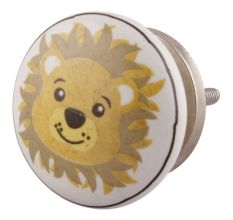 Mustard Panda Ceramic Flat Cabinet Knob Online